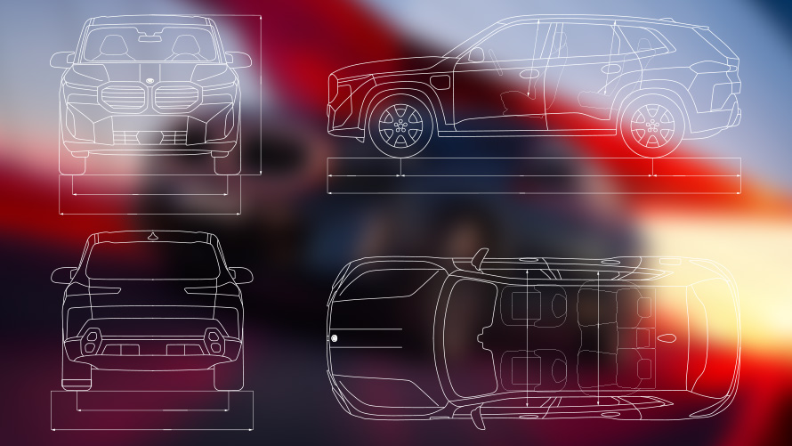 BMW 한정판, 2억대 차, BMW SUV, BMW XM LABEL RED 제원 표시 이미지