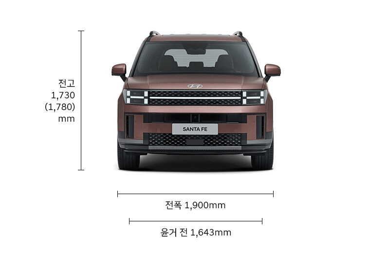 싼타페 제원 전면 모습